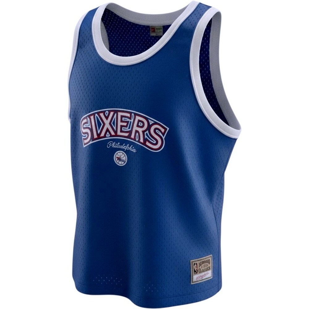 Mitchell & Ness Philadelphia 76ers Hardwood Classics Mesh Shirt Womens Large NEW